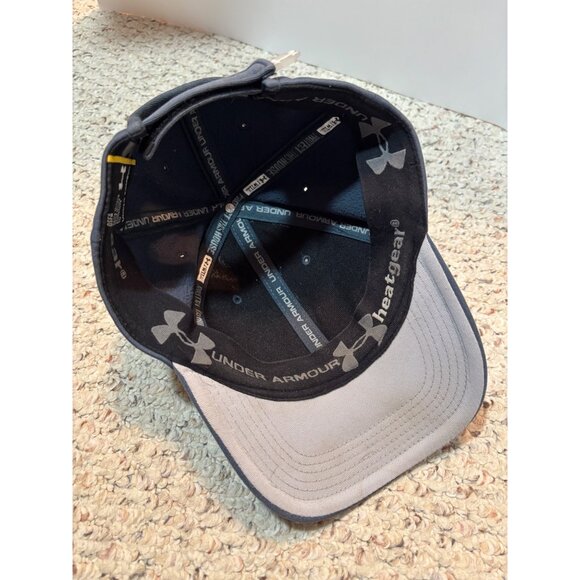 Under Armour Mens HeatGear Adjustable Cap Blue Grey With Embroidered Logo - Picture 6 of 9
